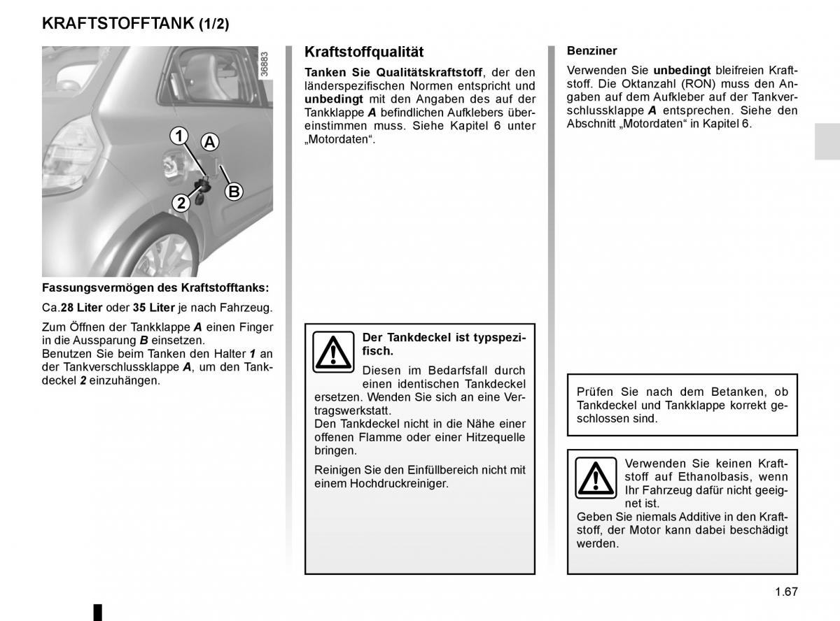 Renault Twingo III 3 Handbuch / page 73