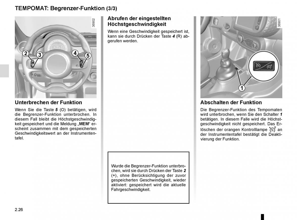 Renault Twingo III 3 Handbuch / page 100