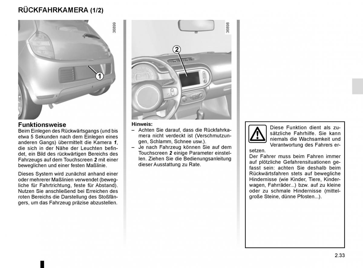 Renault Twingo III 3 Handbuch / page 107