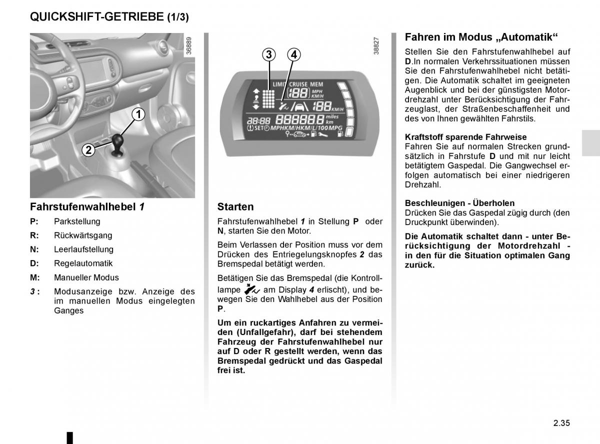 Renault Twingo III 3 Handbuch / page 109