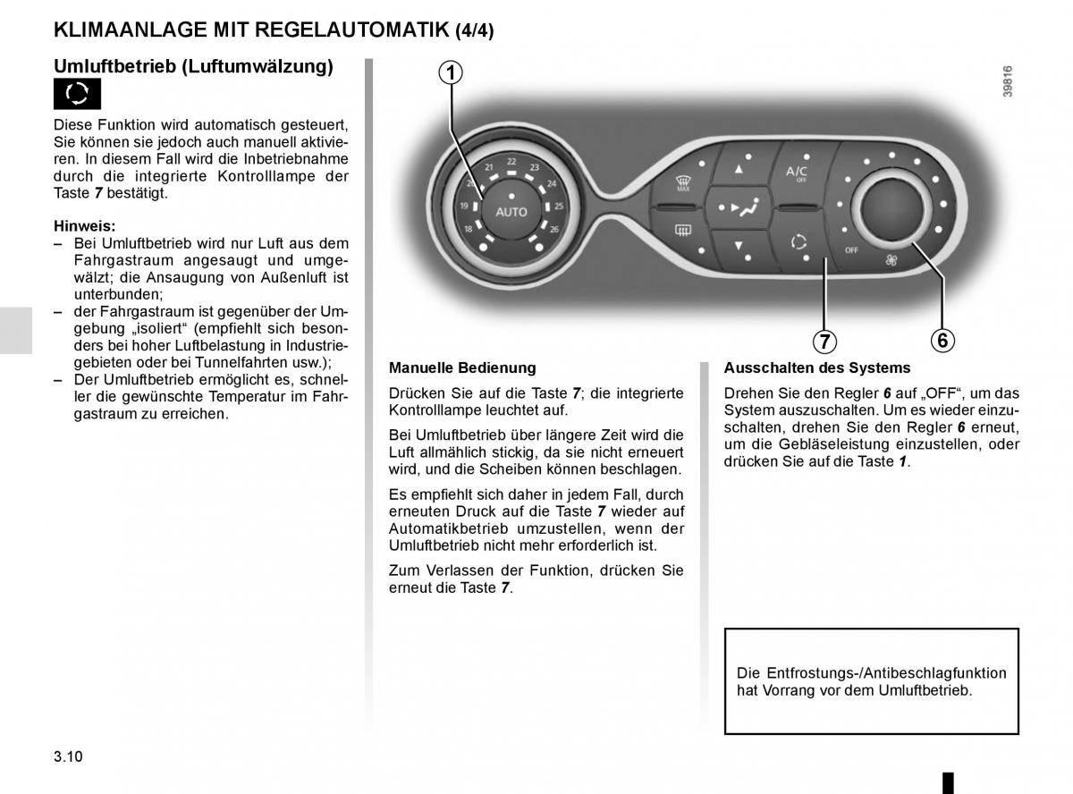 Renault Twingo III 3 Handbuch / page 122