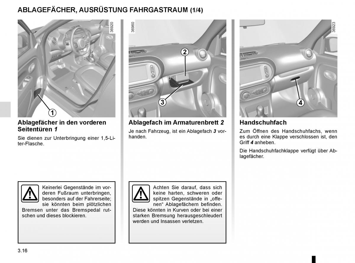 Renault Twingo III 3 Handbuch / page 128