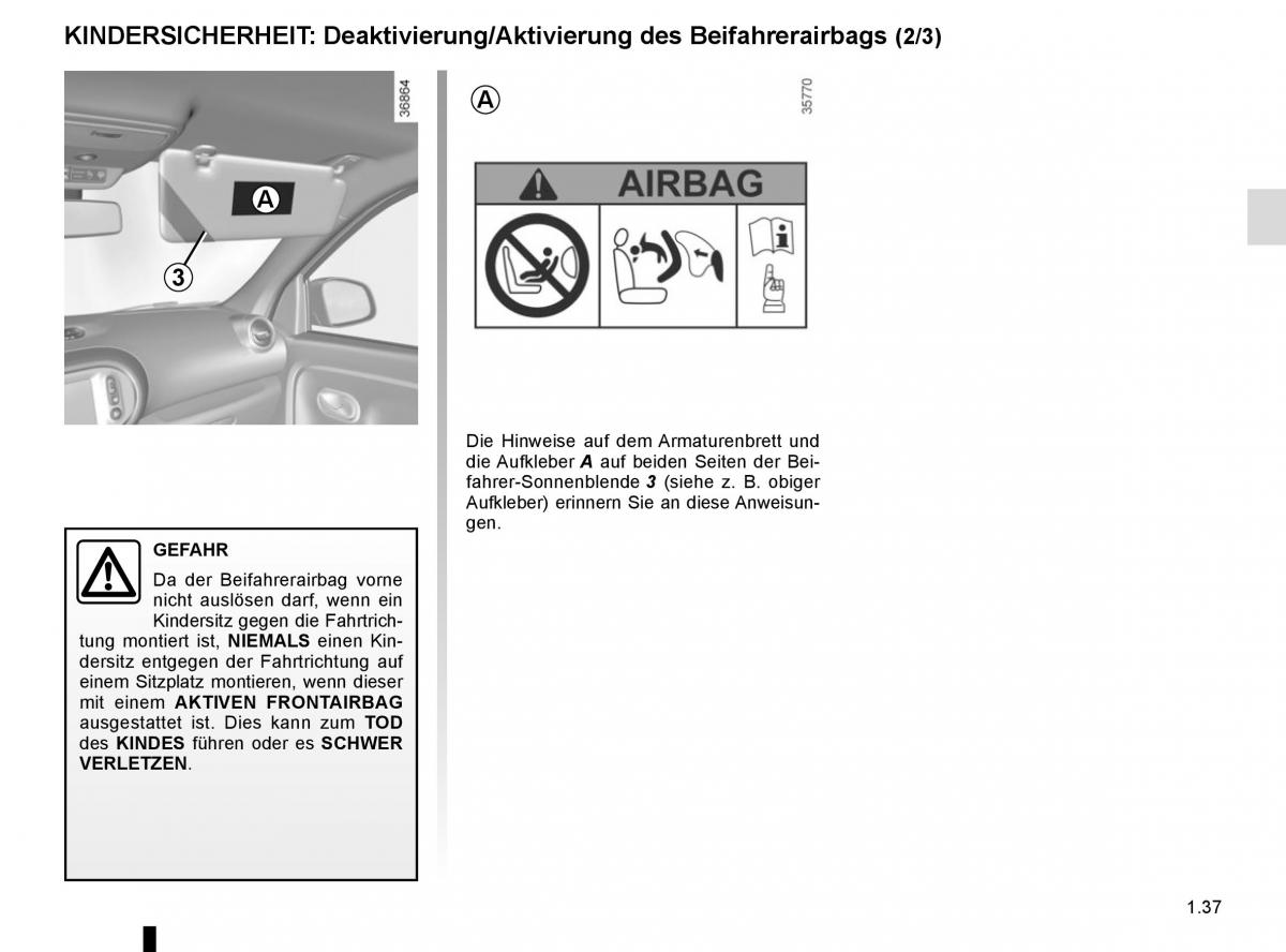 Renault Twingo III 3 Handbuch / page 43