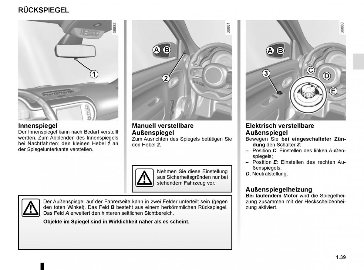 Renault Twingo III 3 Handbuch / page 45