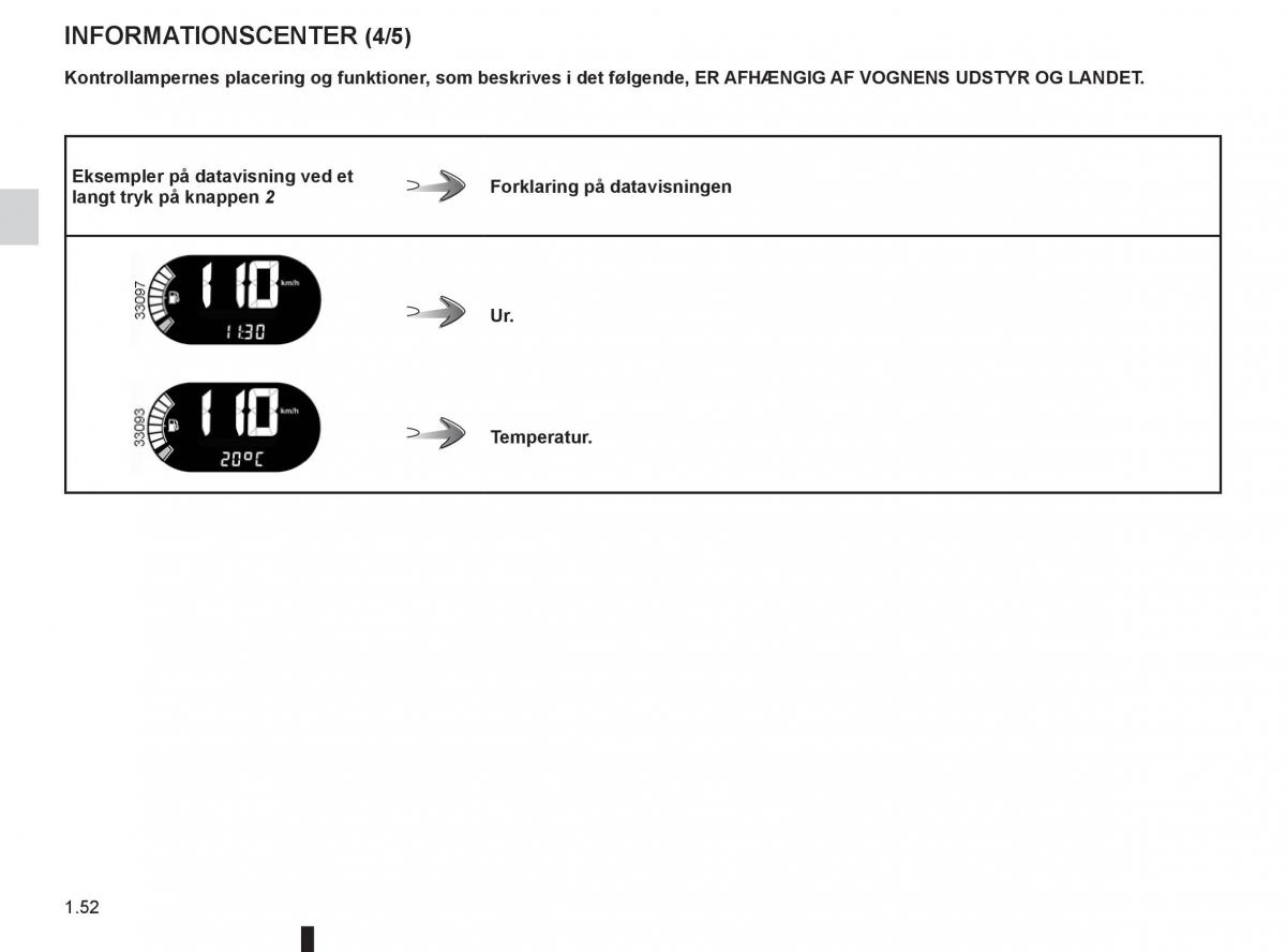 Renault Twingo III 3 Bilens instruktionsbog / page 58