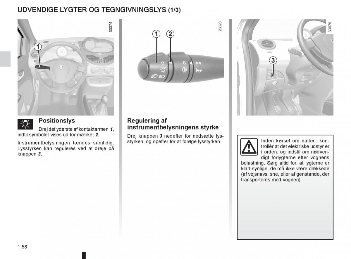 Renault Twingo III 3 Bilens instruktionsbog / page 64