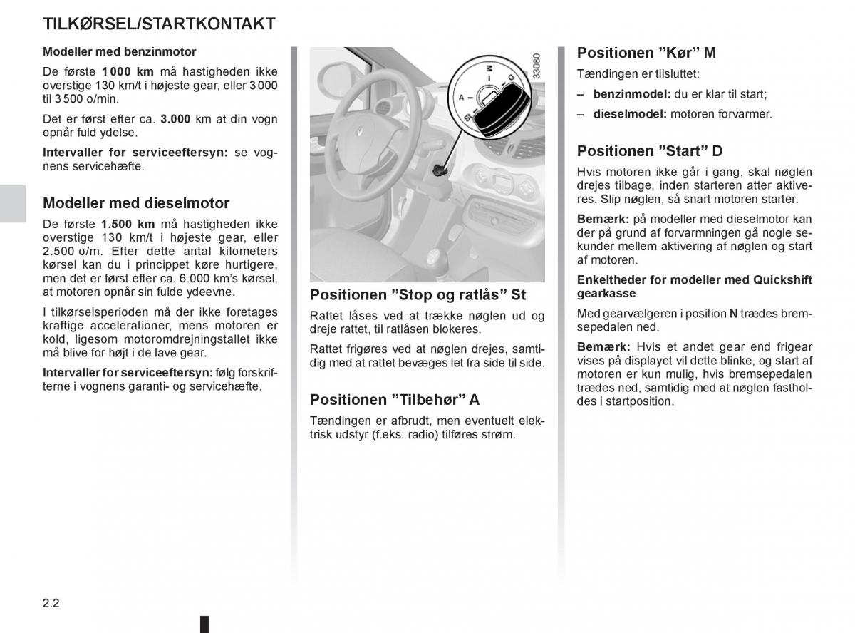 Renault Twingo III 3 Bilens instruktionsbog / page 74