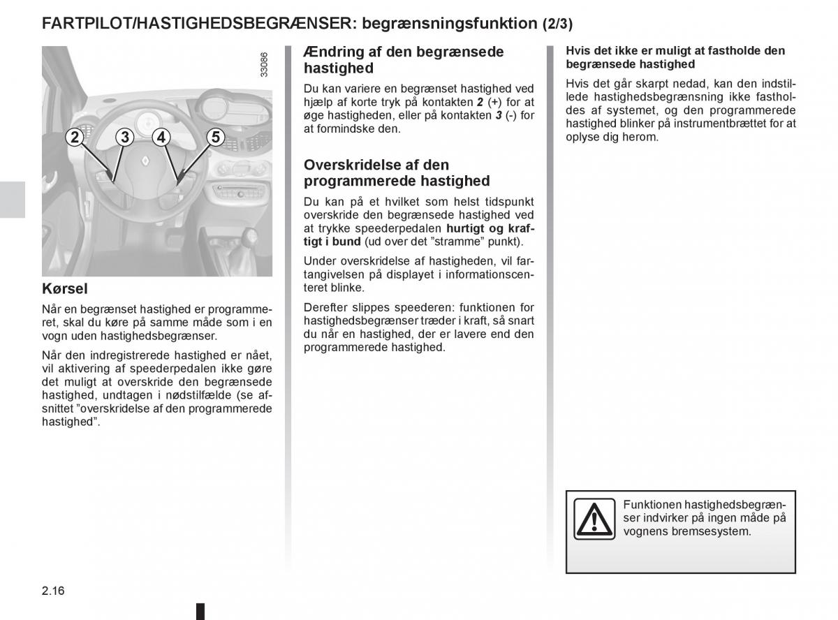 Renault Twingo III 3 Bilens instruktionsbog / page 88