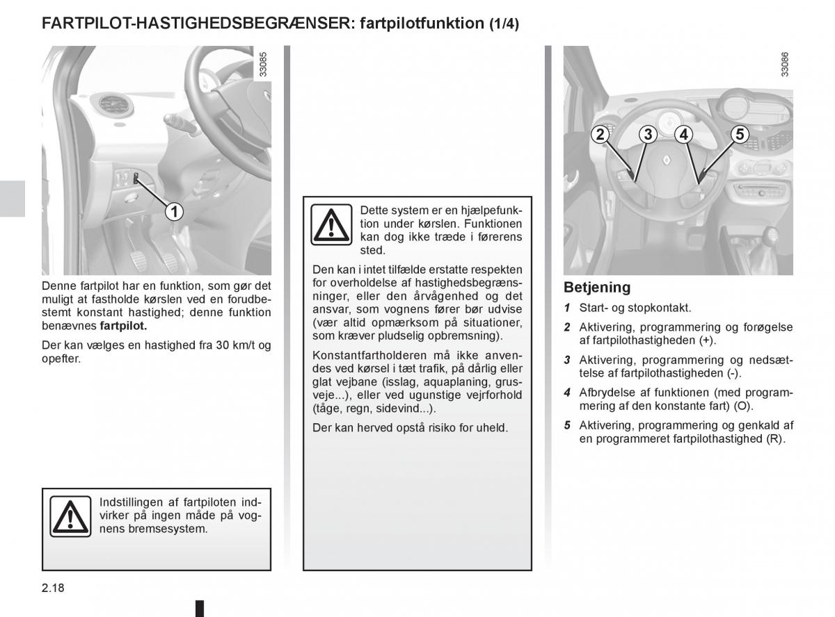 Renault Twingo III 3 Bilens instruktionsbog / page 90