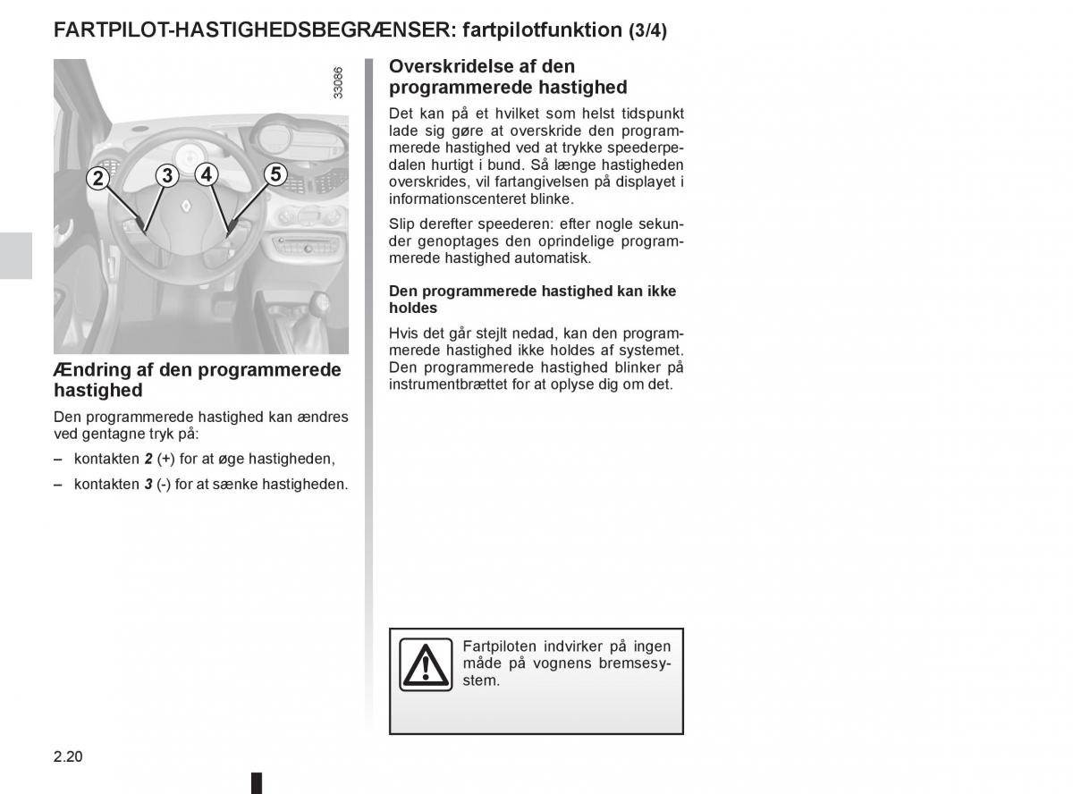 Renault Twingo III 3 Bilens instruktionsbog / page 92