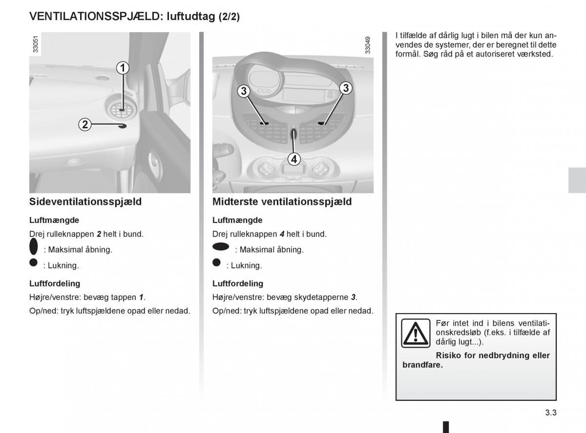 Renault Twingo III 3 Bilens instruktionsbog / page 101