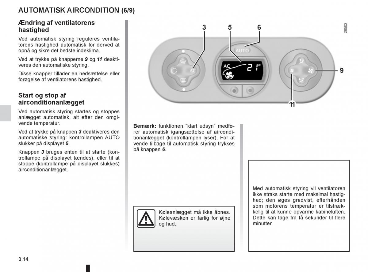 Renault Twingo III 3 Bilens instruktionsbog / page 112