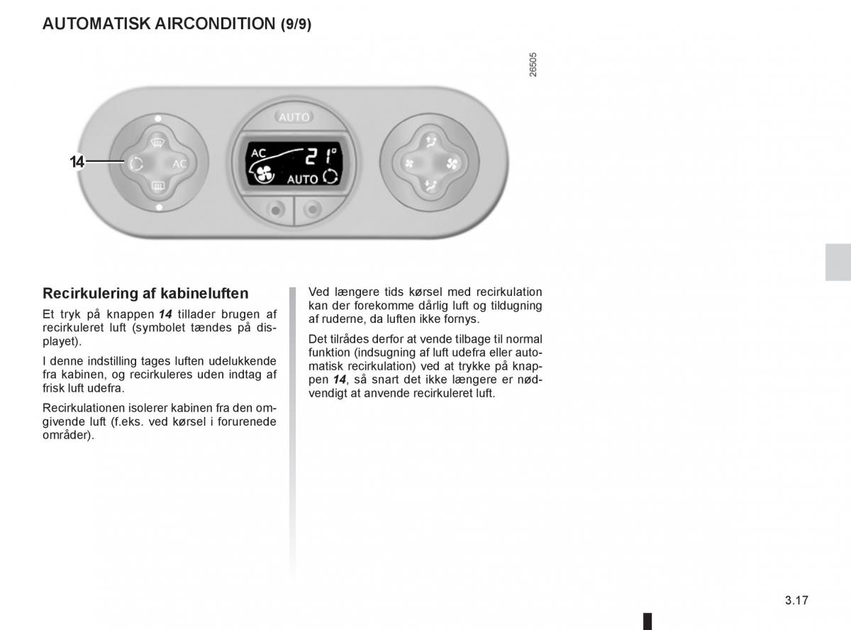 Renault Twingo III 3 Bilens instruktionsbog / page 115