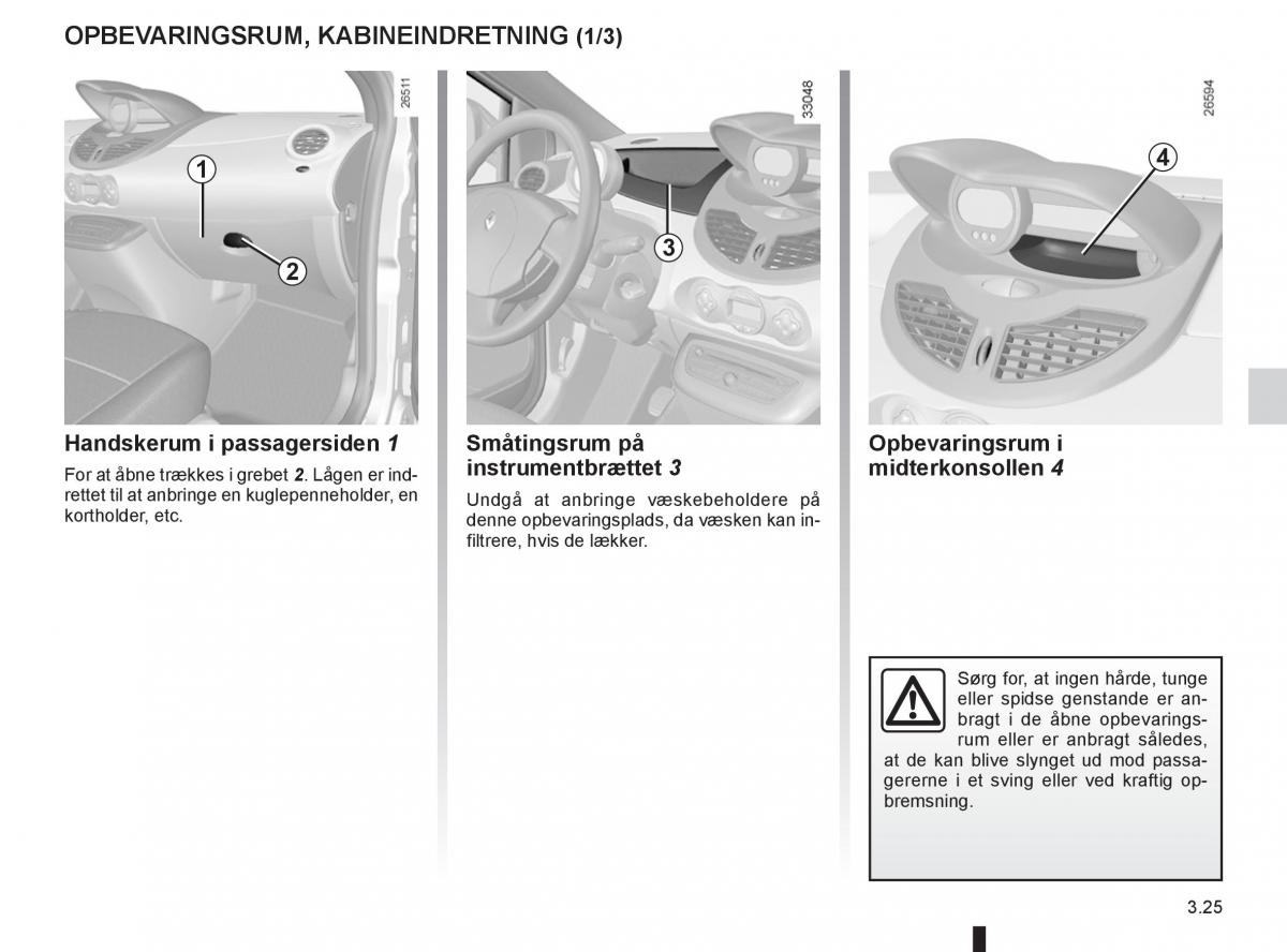 Renault Twingo III 3 Bilens instruktionsbog / page 123