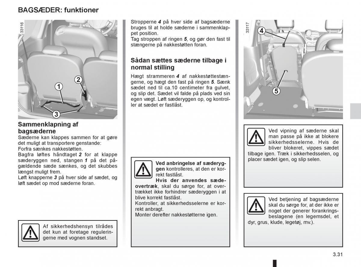 Renault Twingo III 3 Bilens instruktionsbog / page 129