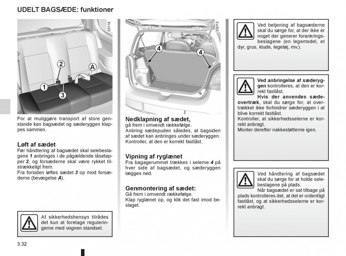 Renault Twingo III 3 Bilens instruktionsbog / page 130