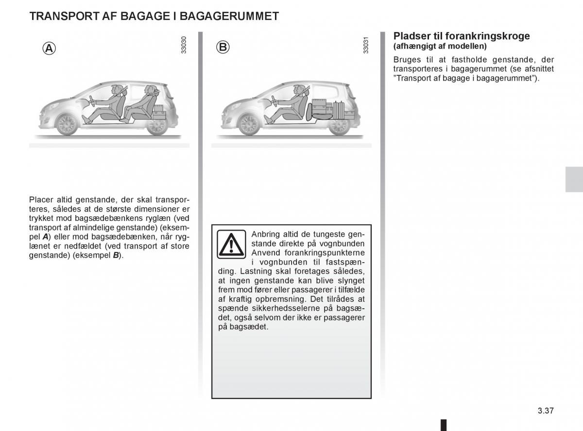 Renault Twingo III 3 Bilens instruktionsbog / page 135