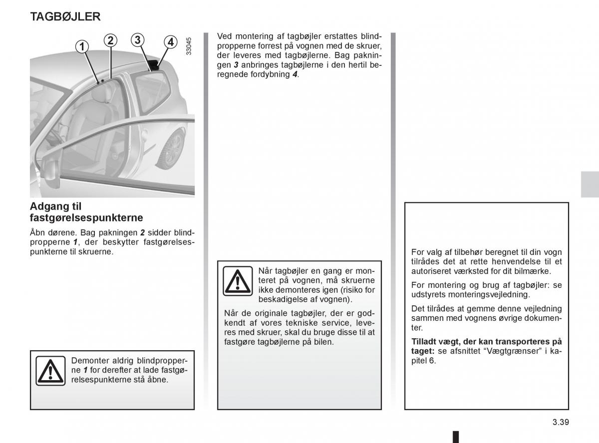 Renault Twingo III 3 Bilens instruktionsbog / page 137