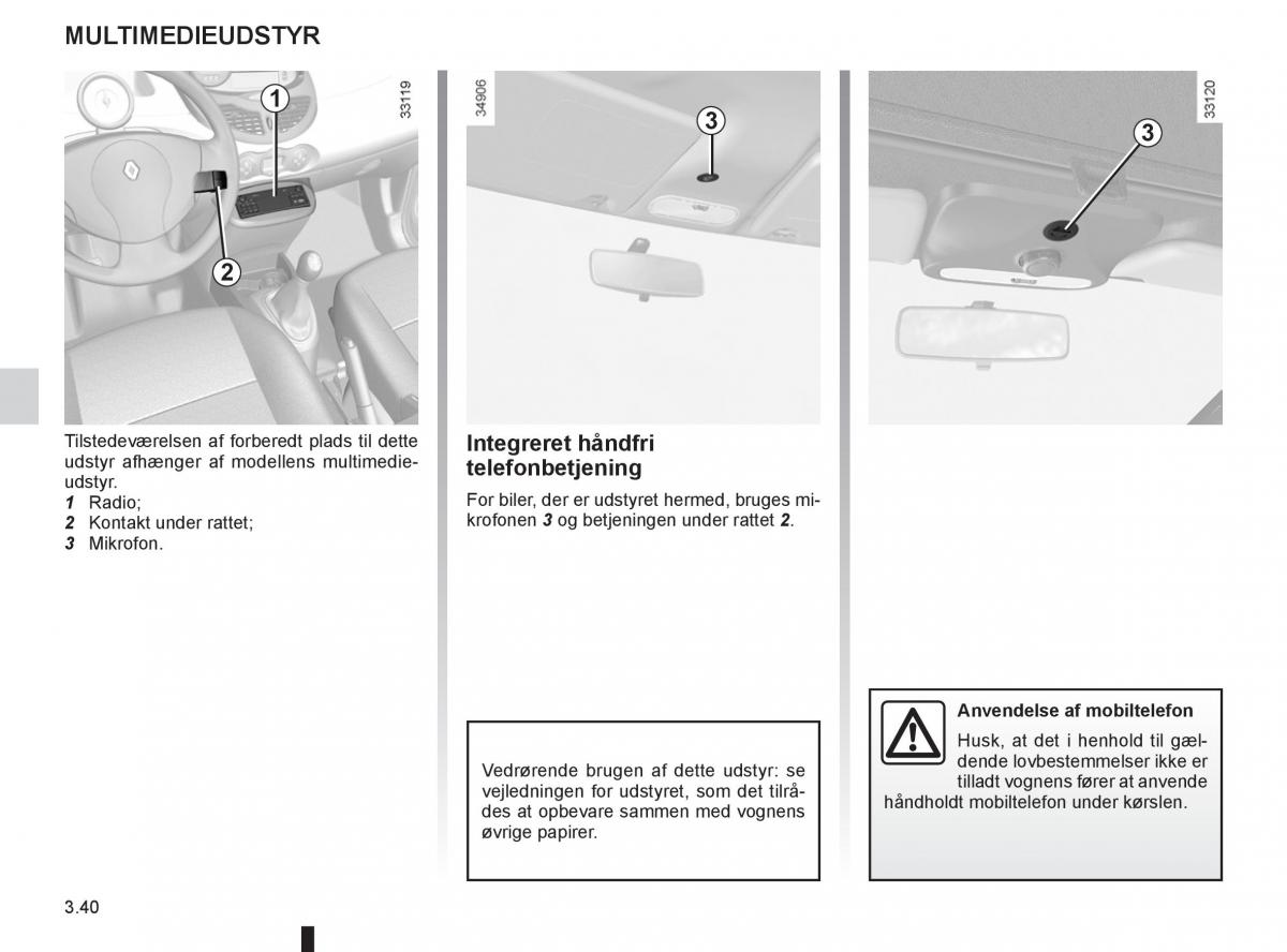 Renault Twingo III 3 Bilens instruktionsbog / page 138