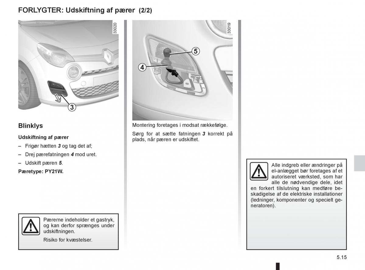 Renault Twingo III 3 Bilens instruktionsbog / page 169