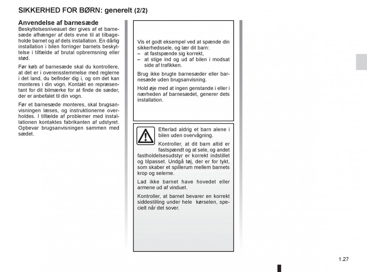 Renault Twingo III 3 Bilens instruktionsbog / page 33