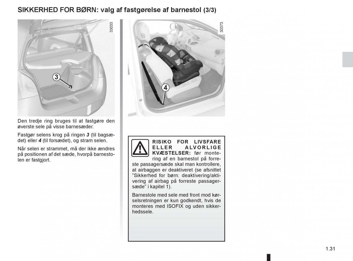 Renault Twingo III 3 Bilens instruktionsbog / page 37