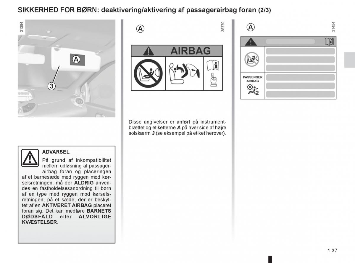 Renault Twingo III 3 Bilens instruktionsbog / page 43