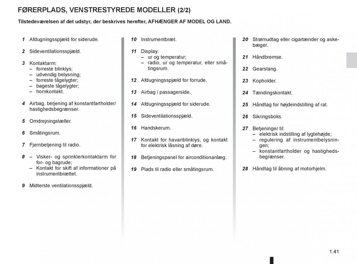 Renault Twingo III 3 Bilens instruktionsbog / page 47