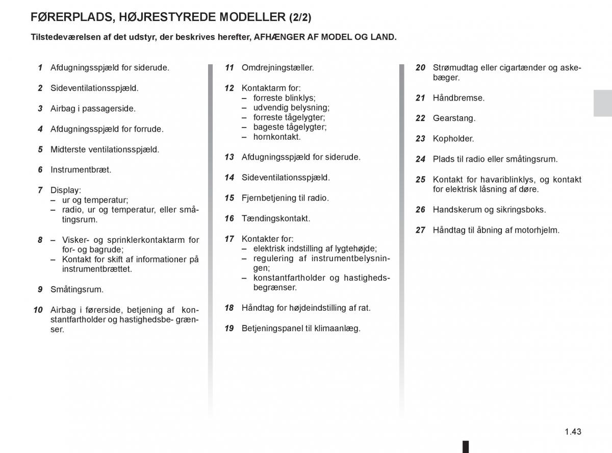 Renault Twingo III 3 Bilens instruktionsbog / page 49