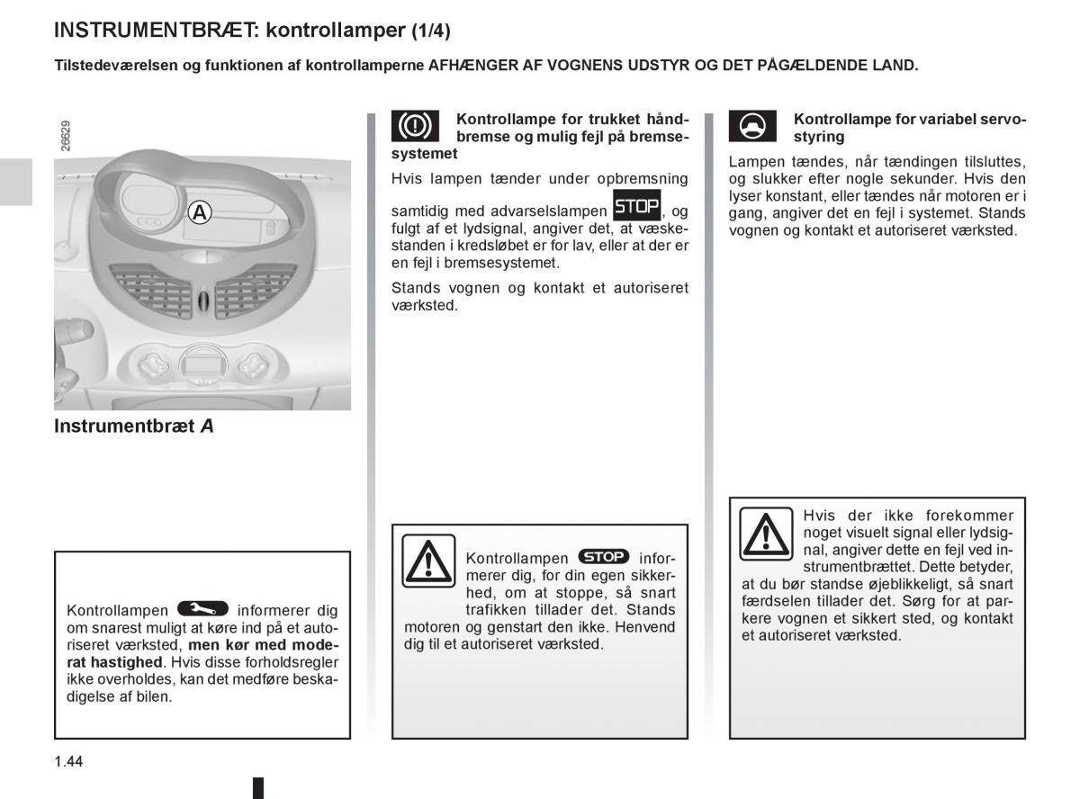 Renault Twingo III 3 Bilens instruktionsbog / page 50