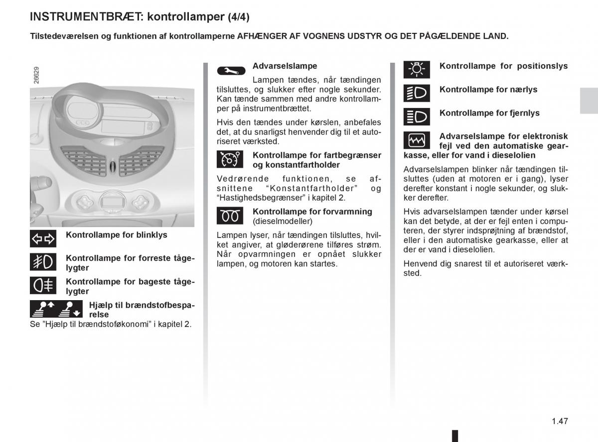 Renault Twingo III 3 Bilens instruktionsbog / page 53