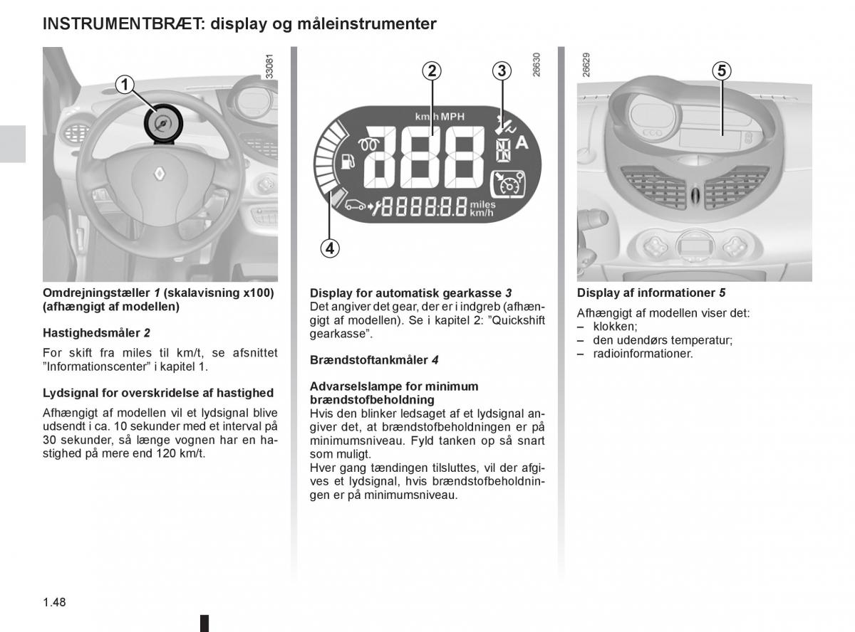 Renault Twingo III 3 Bilens instruktionsbog / page 54