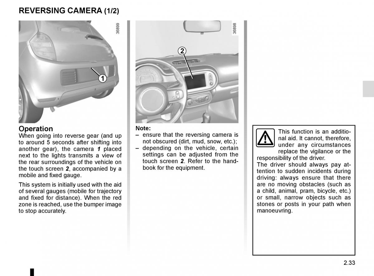 Renault Twingo III 3 owners manual / page 107