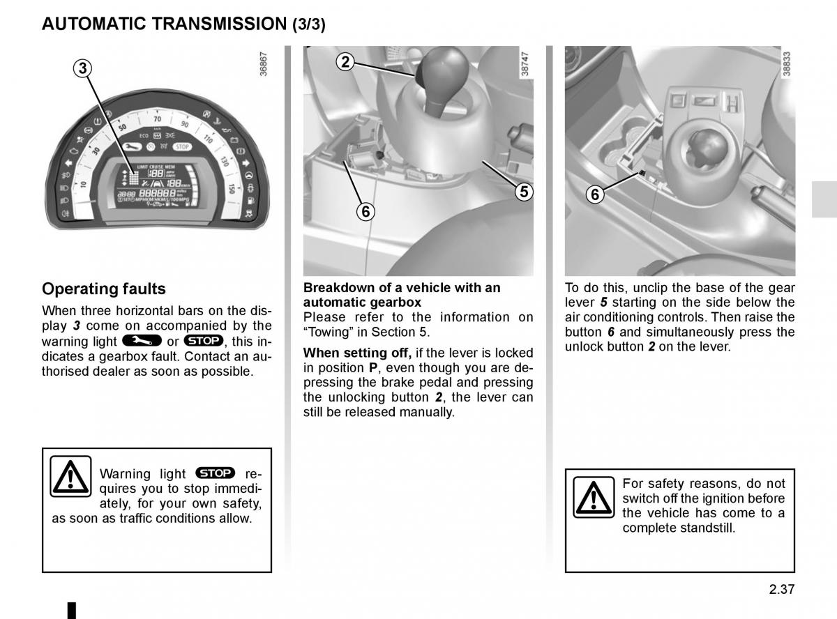 Renault Twingo III 3 owners manual / page 111