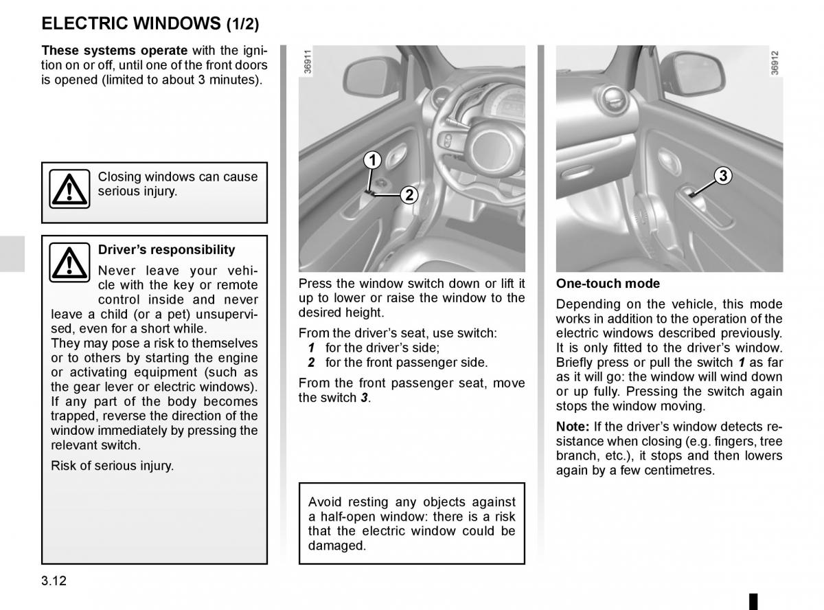 Renault Twingo III 3 owners manual / page 124