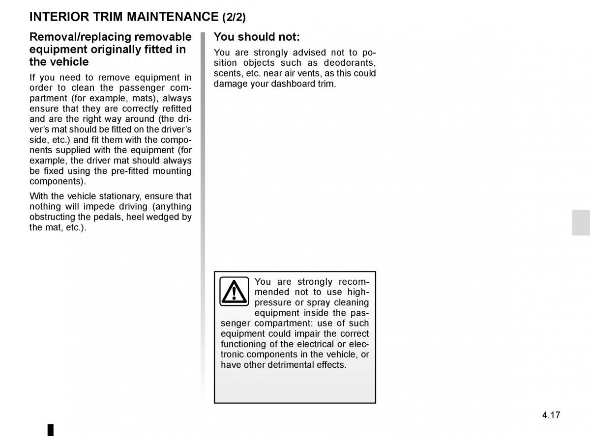 Renault Twingo III 3 owners manual / page 157