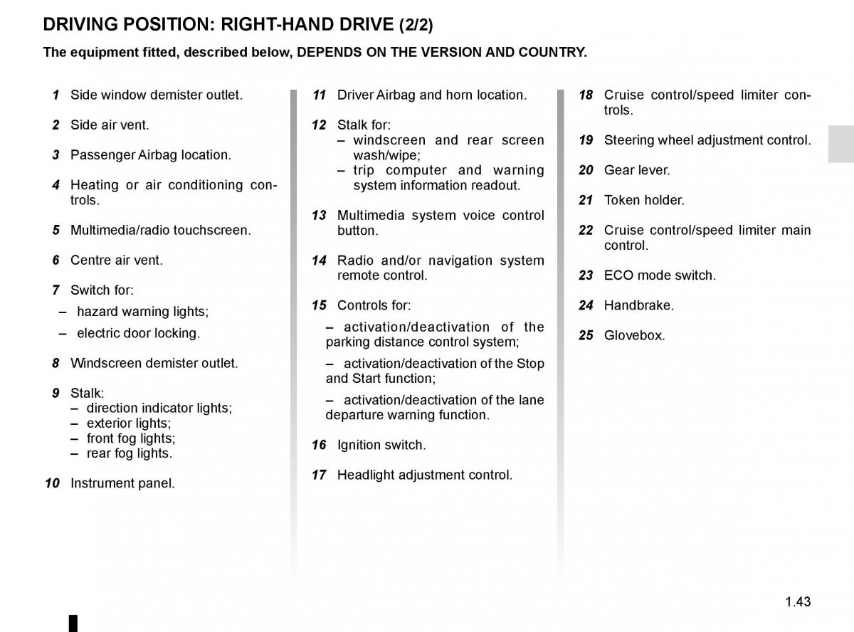 Renault Twingo III 3 owners manual / page 49