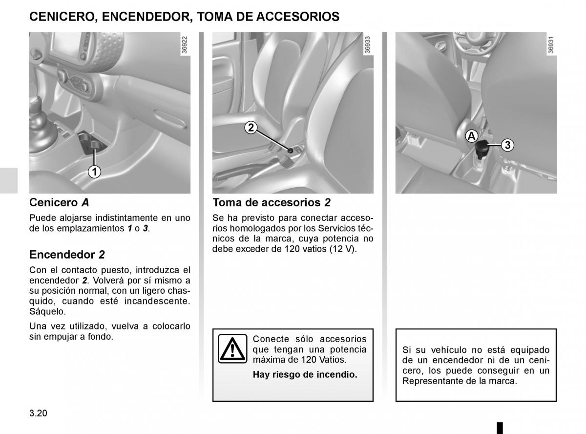 Renault Twingo III 3 manual del propietario / page 132