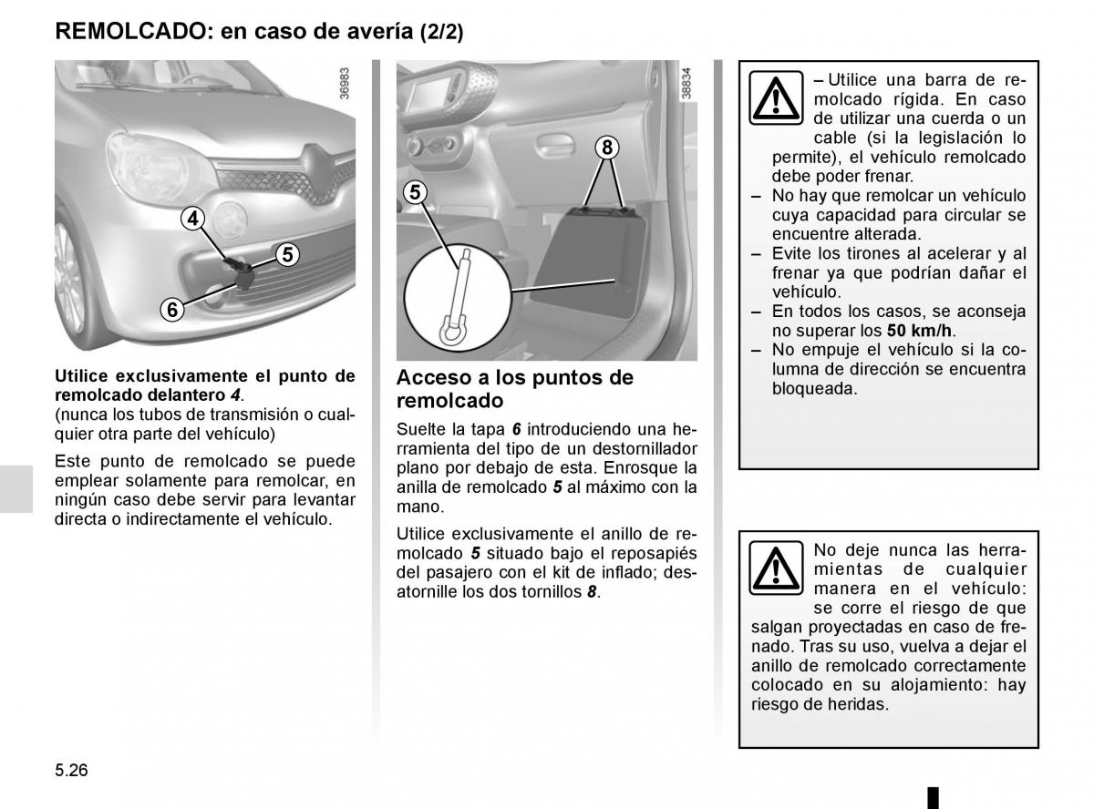 Renault Twingo III 3 manual del propietario / page 184