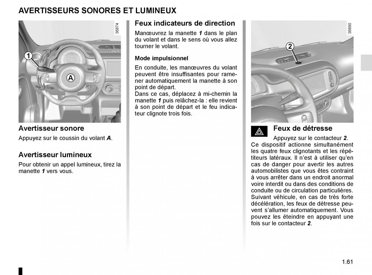 Renault Twingo III 3 manuel du proprietaire / page 67