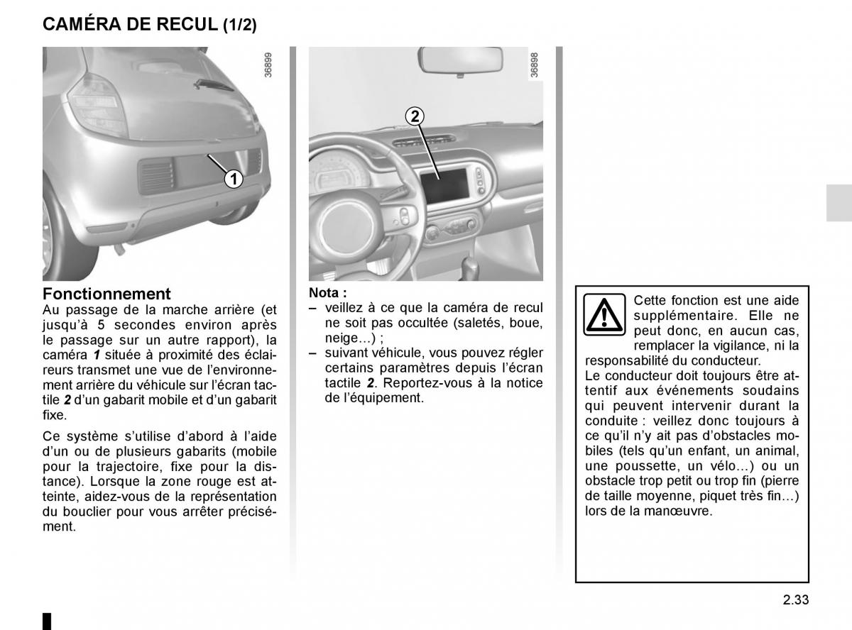 Renault Twingo III 3 manuel du proprietaire / page 107