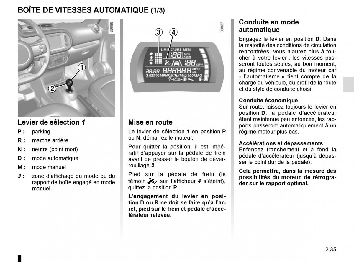 Renault Twingo III 3 manuel du proprietaire / page 109