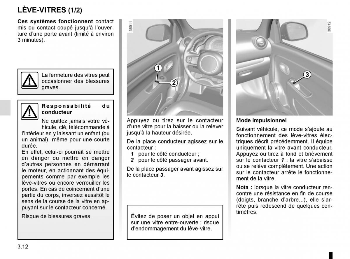 Renault Twingo III 3 manuel du proprietaire / page 124