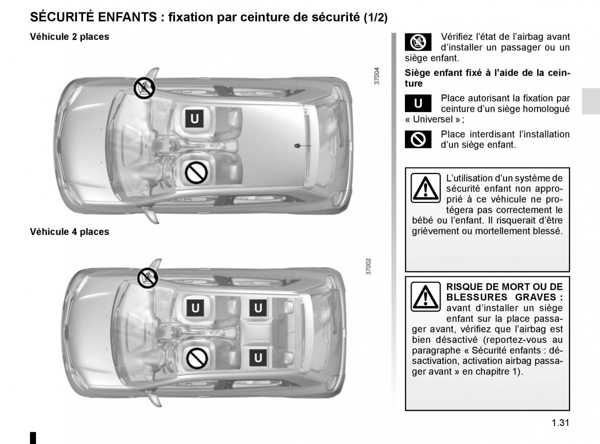 Renault Twingo III 3 manuel du proprietaire / page 37