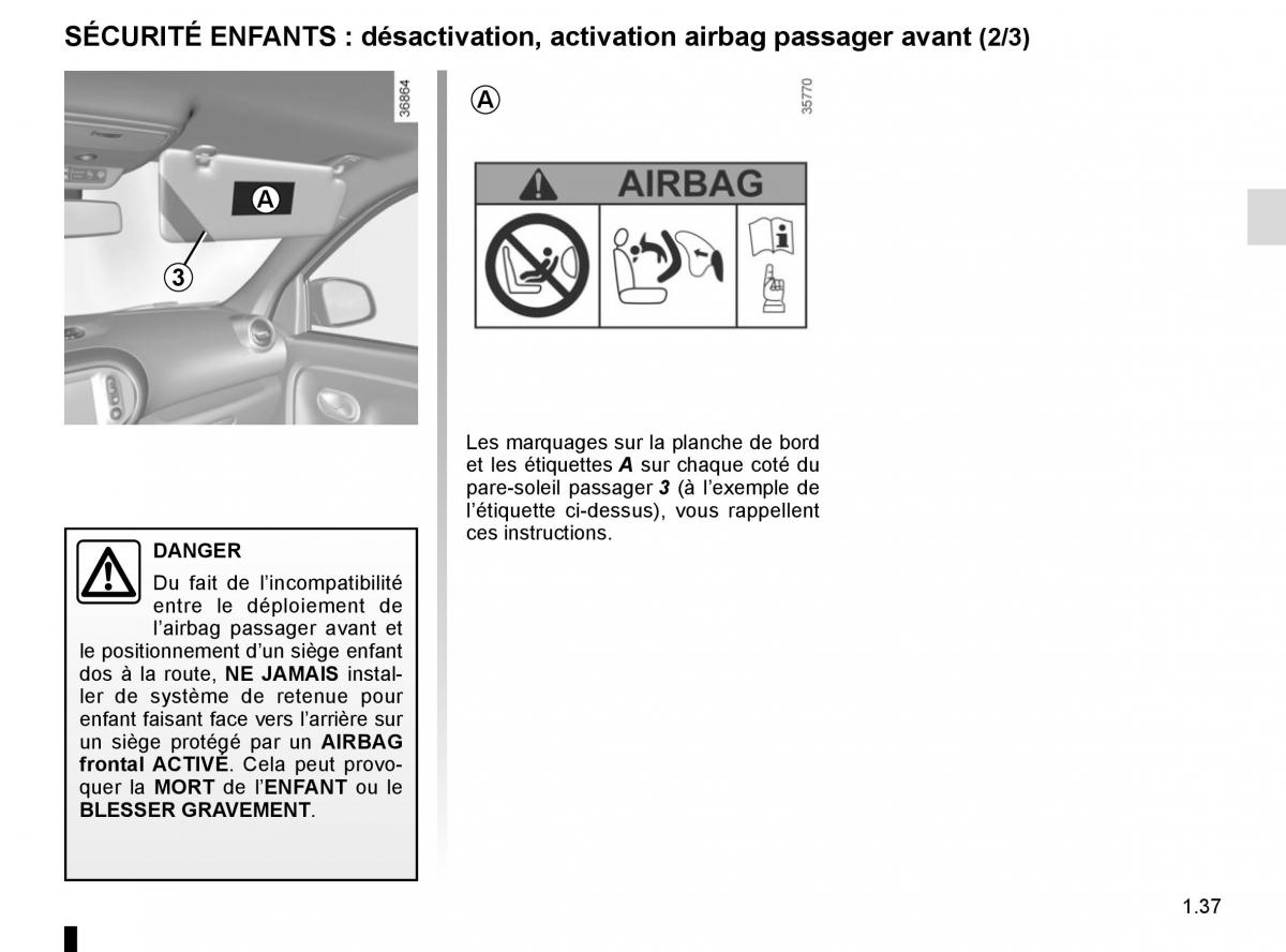 Renault Twingo III 3 manuel du proprietaire / page 43