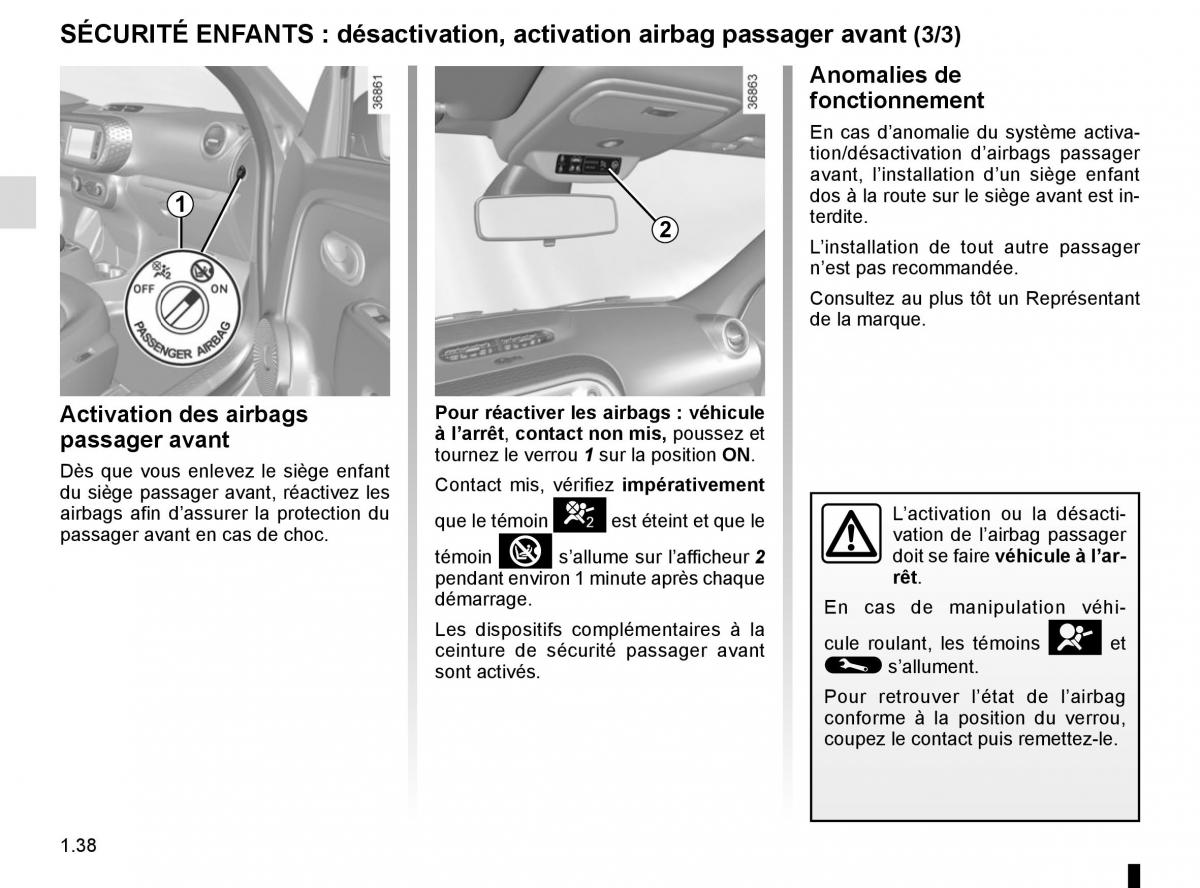 Renault Twingo III 3 manuel du proprietaire / page 44