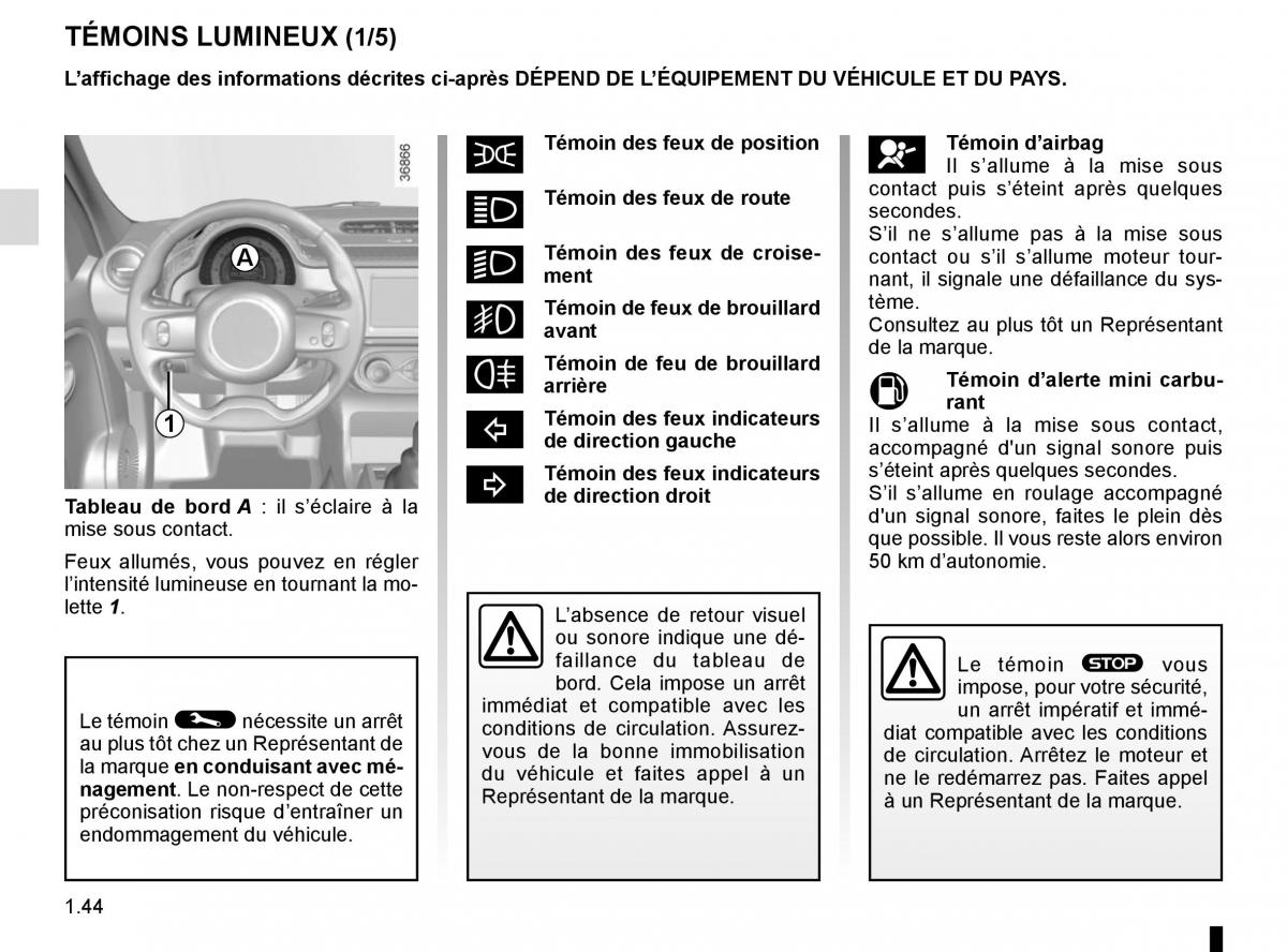 Renault Twingo III 3 manuel du proprietaire / page 50