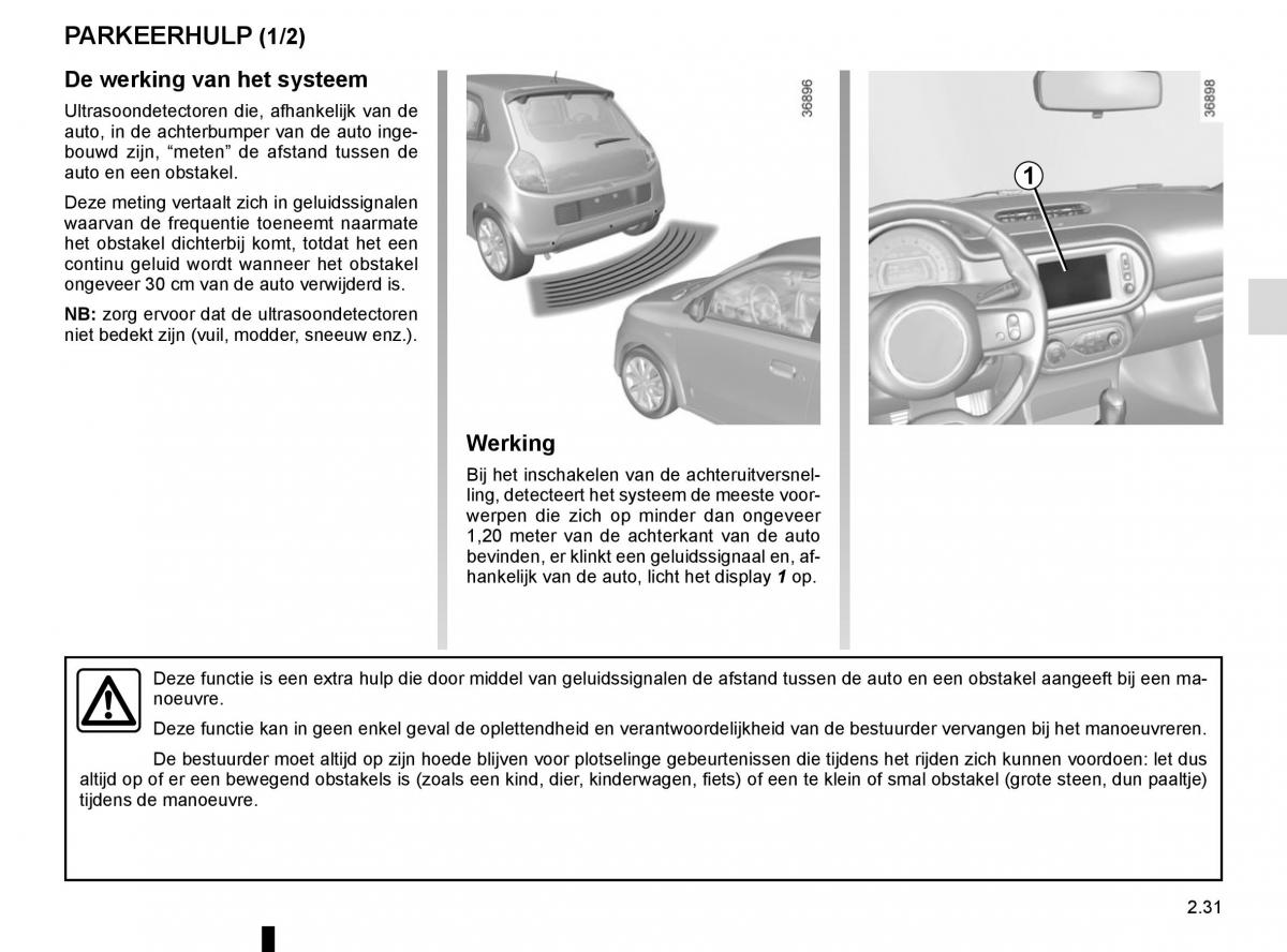 Renault Twingo III 3 handleiding / page 105