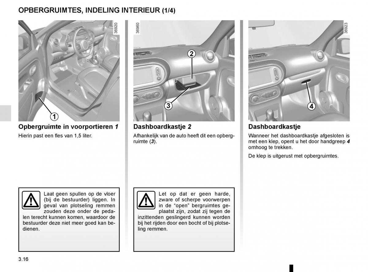 Renault Twingo III 3 handleiding / page 128