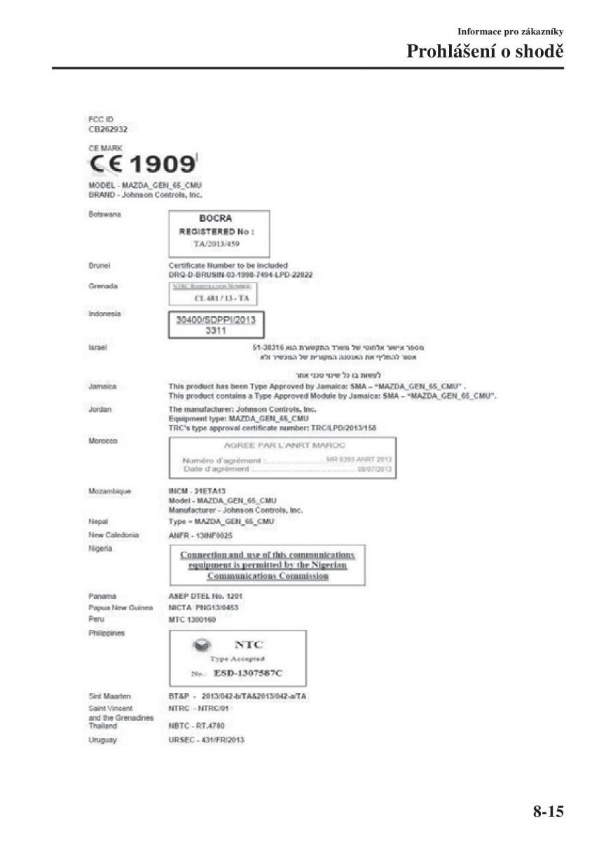 Mazda 6 III navod k obsludze / page 719